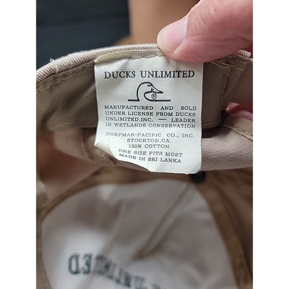 Vintage Ducks Unlimited Snapback Hat One Size Tan Embroidered - Picture 6 of 6